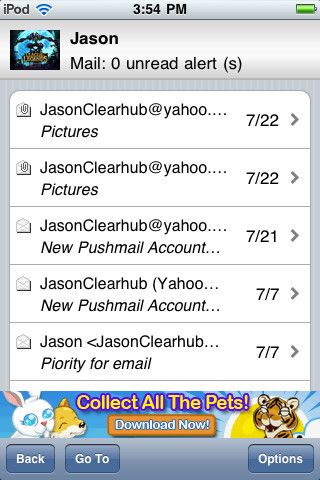 Windows Live Hotmail PUSH emails - صورة شاشة 2