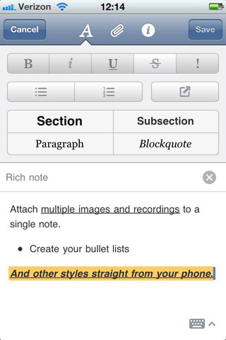 Evernote - صورة شاشة 5