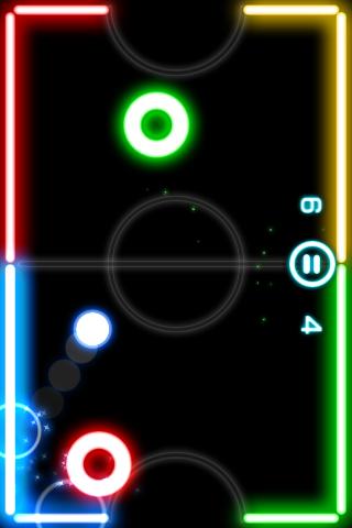 Glow Hockey - صورة شاشة 1