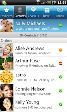 Nimbuzz Messenger - صورة شاشة 1