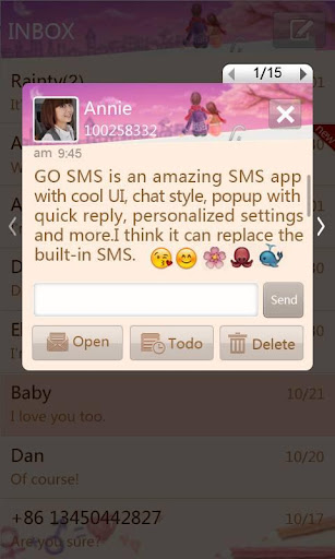 GO SMS Pro Emoji Plugin - صورة شاشة 3