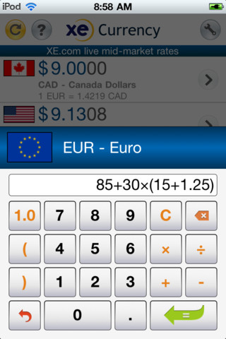 XE Currency - صورة شاشة 3