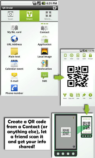 QR Droid - صورة شاشة 2
