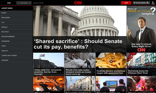 CNN App for Android Tablet - صورة شاشة 7