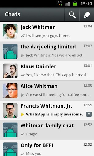 WhatsApp Messenger - صورة شاشة 1