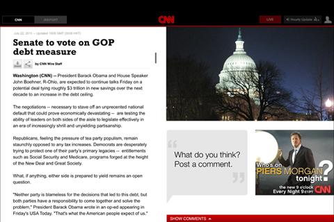 CNN App for Android Tablet - صورة شاشة 5