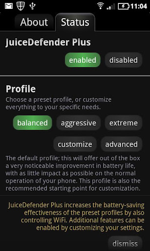 JuiceDefender - battery saver - صورة شاشة 1