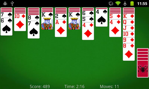 Spider Solitaire - صورة شاشة 3