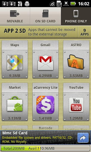 App 2 SD (move app to SD) - صورة شاشة 4