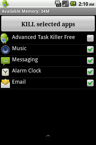 Advanced Task Killer - صورة شاشة 1