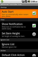 Advanced Task Killer - صورة شاشة 2