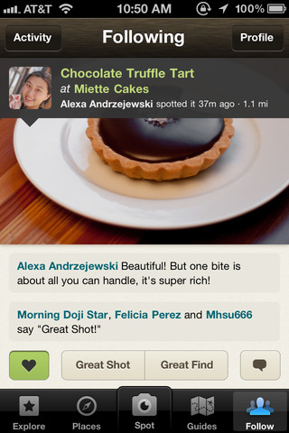 Foodspotting - صورة شاشة 1