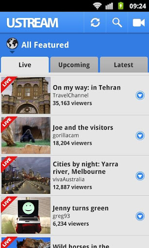 Ustream - صورة شاشة 6