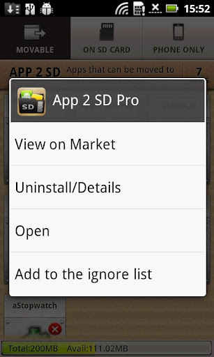 App 2 SD (move app to SD) - صورة شاشة 7