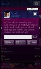 GO SMS Pro Purple theme - صورة شاشة 2