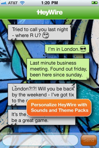 HeyWire  Texting 45+ Countries, Facebook Chat & Twitter - صورة شاشة 2