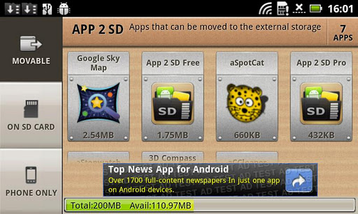 App 2 SD (move app to SD) - صورة شاشة 2