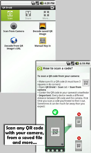 QR Droid - صورة شاشة 1