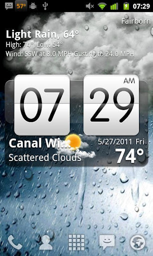 GO Weather Widget Skin HTC - صورة شاشة 3