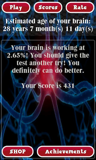 Brain Age Test - صورة شاشة 3