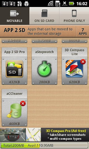 App 2 SD (move app to SD) - صورة شاشة 1