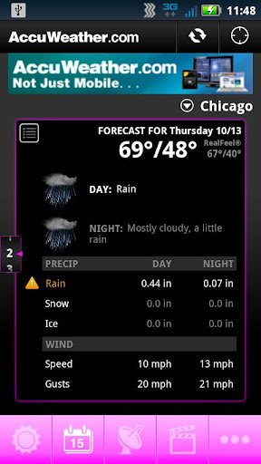 AccuWeather for Android - صورة شاشة 3