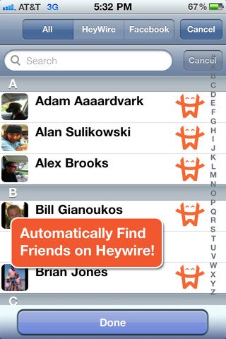 HeyWire  Texting 45+ Countries, Facebook Chat & Twitter - صورة شاشة 3