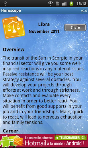 Horoscope - صورة شاشة 4
