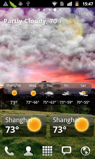 GO Weather Widget Skin HTC - صورة شاشة 2