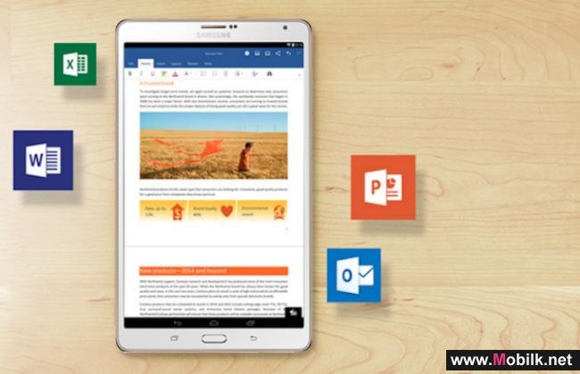 خدمة Office على أجهزة لوحية من سامسونج
