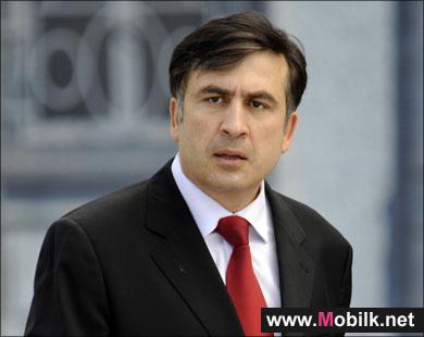 الرئيس الجورجى يزور مبنى اتصالات