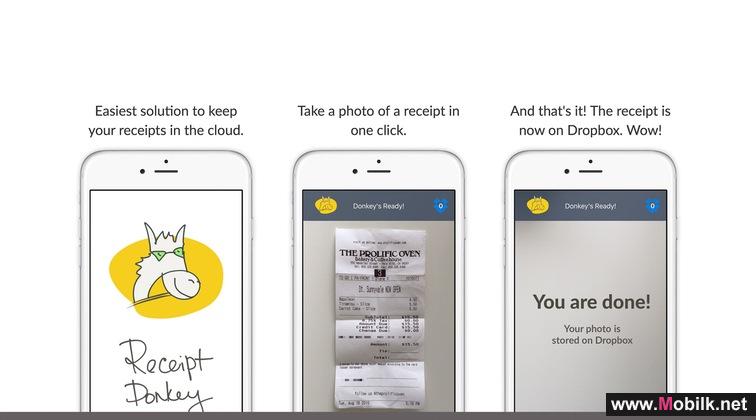 Receipt Donkey لحفظ الفواتير عبر أجهزة آيفون