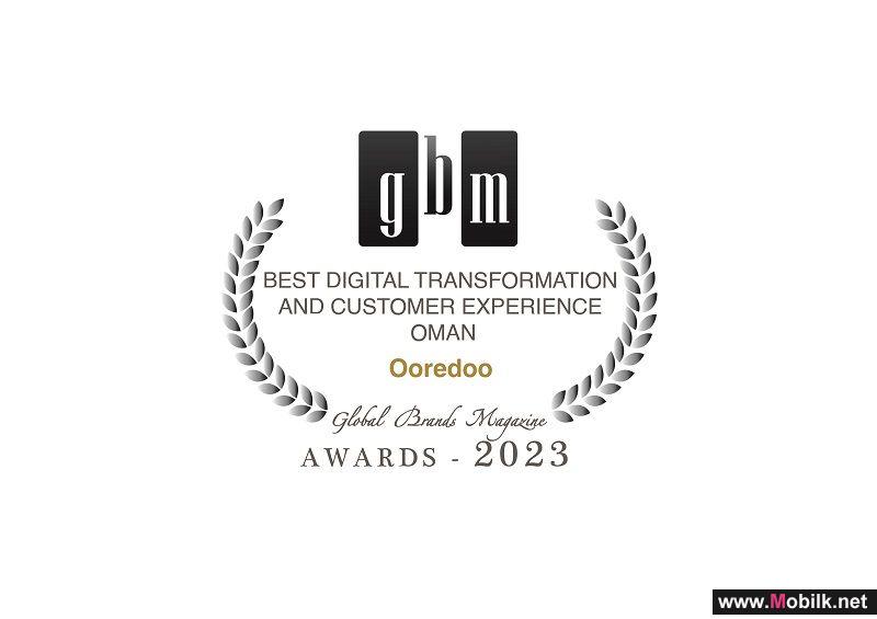 Ooredoo تحصد جائزة أفضل تحول رقمي وتجربة عملاء في سلطنة عُمان لعام 2023م