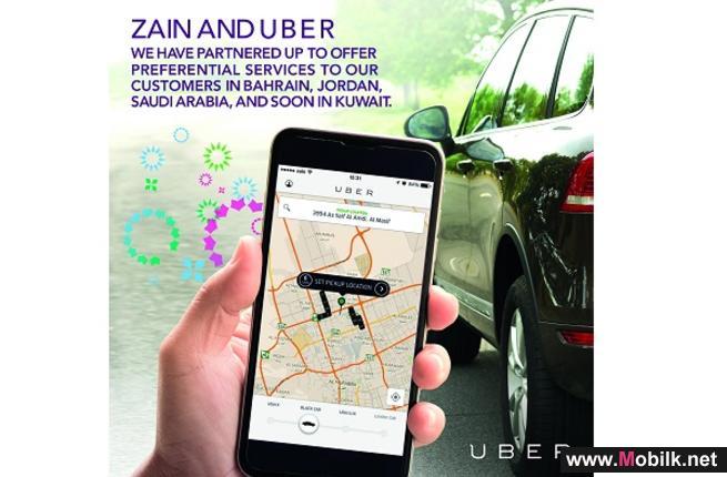زين تدخل في تعاون استراتيجي مع شركة Uber العالمية